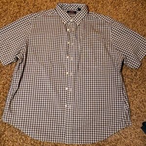 Roundtree & Yorke plaid XXL short sleeve buttonup